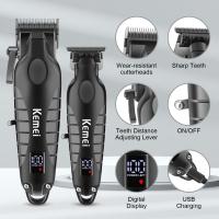 Kit De Peluquería Para Hombres Kemei KM-2290 KM-2293 KM-1102 Afeitadora Eléctrica Cortadora De Pelo Profesional Con Ajuste De Longitud Y Carga Rápida - details 1