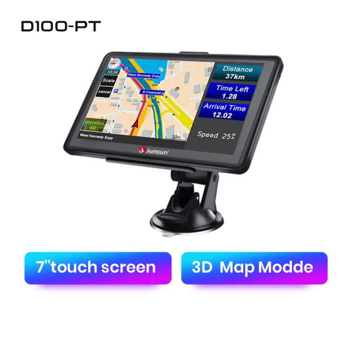 Junsun GPS D100 con pantalla táctil de 7 pulgadas dispositivo de navegación con pantalla táctil de 256M + 8G FM indicaciones de voz nuevo mapa de Europa actualización gratuita para camiones - 1