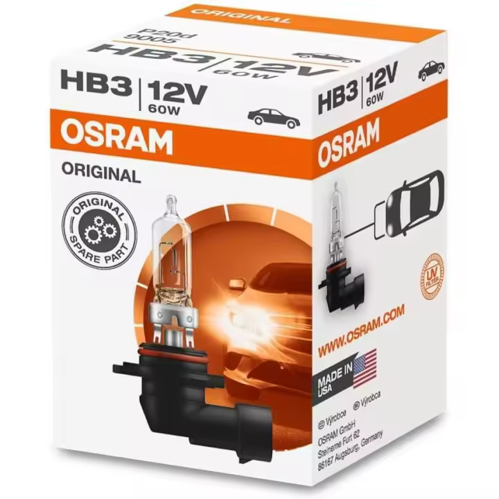 OSRAM 9005 Lámpara Standard Halógena de Faros HB3 - 1