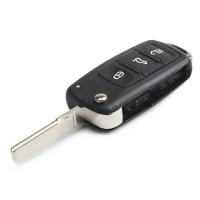 Carcasa De Llave Remota KEYYOU Para Skoda Octavia VW Volkswagen Golf Mk6 Tiguan Polo Passat CC SEAT 10 Piezas 2/3/4 Botones Reemplazo - details 3