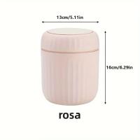 Mini Papelera De Escritorio Con Tapa Organizador De Basura Botella De Agua Durable Plástico Ecológico Para Dormitorio Y Oficina - details 2