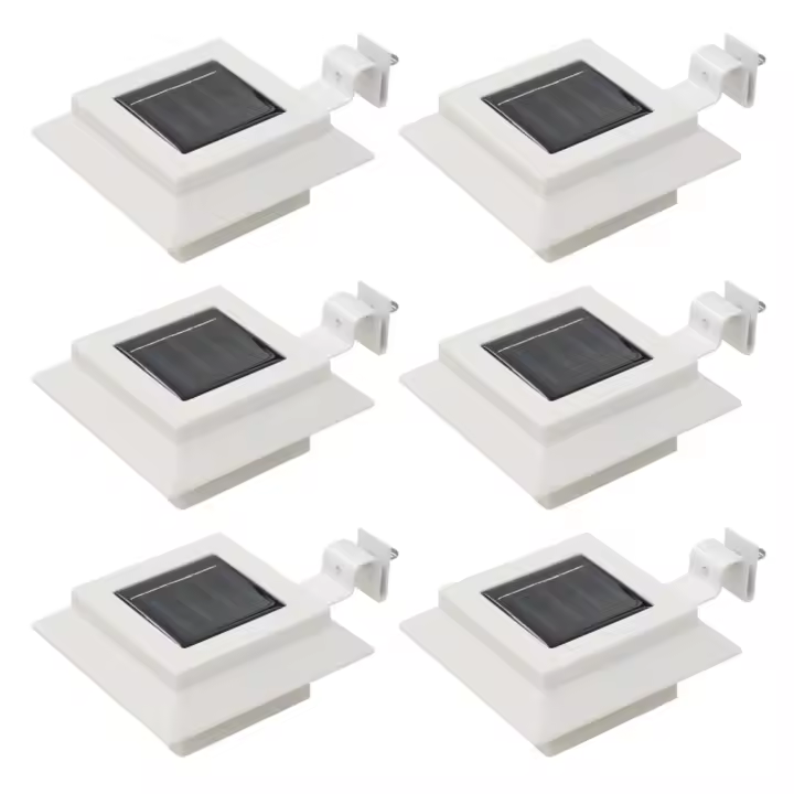 vidaXL 6x Lámparas Solares LED Exterior Cuadradas 12 cm Jardín Patio Color Blanco,  Negro, y mas - 1