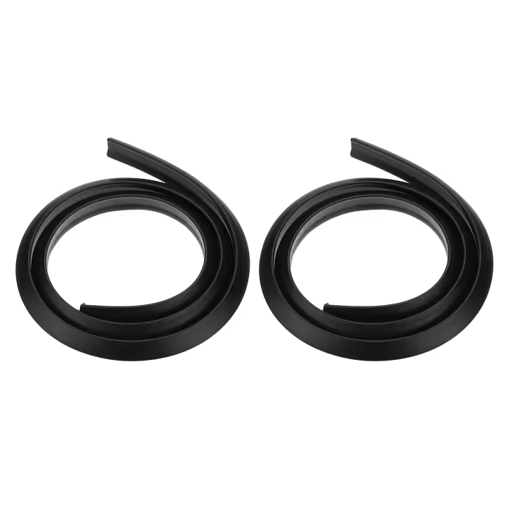 2pcs Extensión De Faros De Rueda Protector De Guardabarros Universal Para Coche 150cm Tira De Moldura De Pestaña Negra/Fibra De Carbono - 1