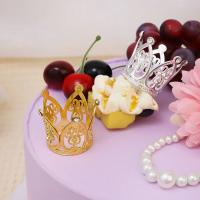 Mini Corona De Pastel Decoración De Boda Cumpleaños Para Niños Adorno De Cabello Con Tiara De Perlas Tamaño a 4.1*3.4*3.1cm - details 5