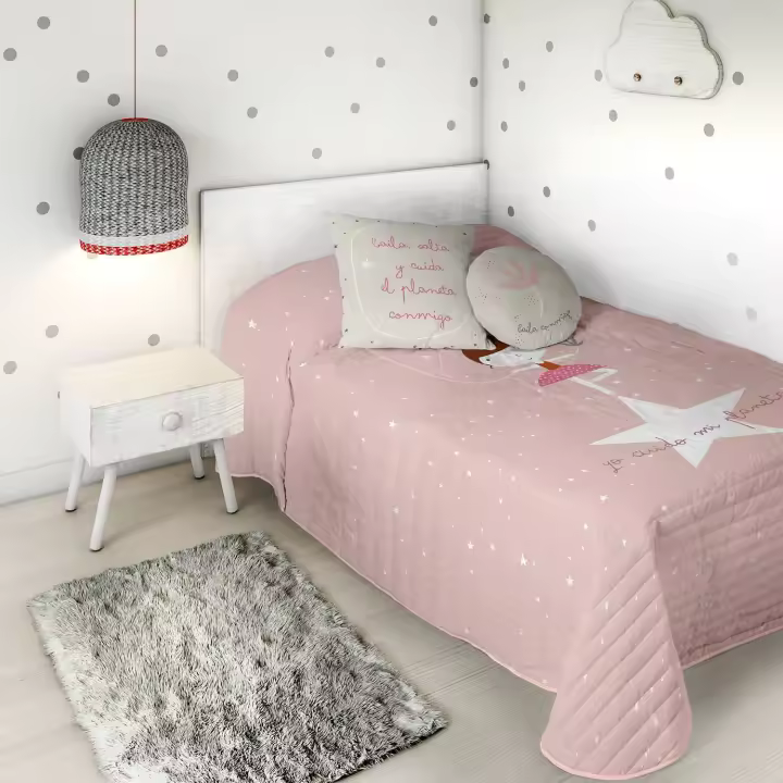 HACIENDO EL INDIO - Colcha Bouti Infantil - Algodón - Extra Suave - Fabricado en España - 1