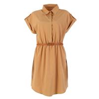 Vestido De Mujer Verano Chiffon Con Cinturón Estilo Oficina Y Fiesta Manga Corta Cuello En V Silueta A-Line Talla Slim - details 10