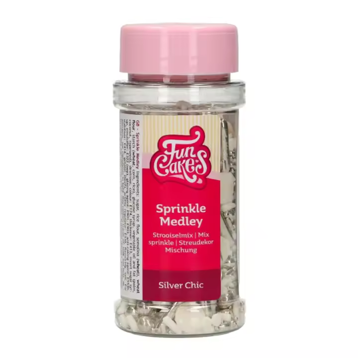 Deliciosos Adornos para Pasteles SPRINKLES FUNCAKES - SILVER CHIC 65 G - 1