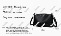 Nueva Moda Bolso De Hombro Para Mujer En Cuero PU Diseñador Marca De Lujo Bolsos De Mujer Estilo Messenger Versátil Tapa Con Cierre De Cremallera Y Hebilla - details 0