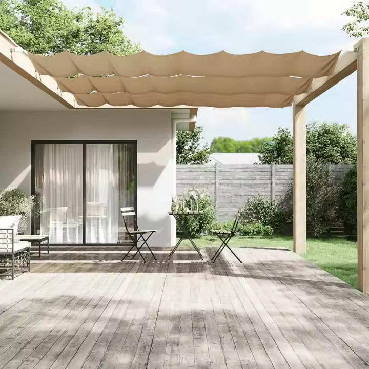 vidaXL TOLDO VERTICAL TELA OXFORD GRIS TAUPÉ 60X800 CM - 1