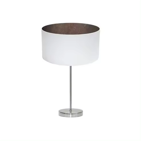 FABRILAMP Lámpara de Mesa Sobremesa Tatiana 1xe27 Niquel/blanco-oxido 63x30x30 Cm - Elegante Diseño - 1