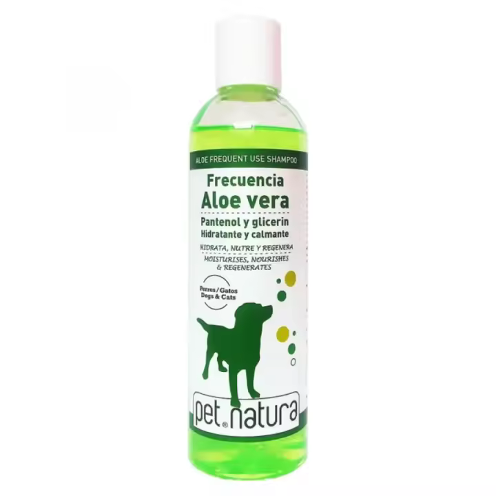 Champú Aloe vera para Perros y Gatos Pet Natura, 250ml, 5 litros, Champú suave sin irritaciónes - 1