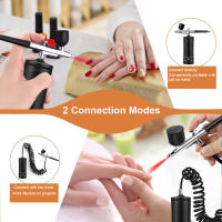 Peicon Aerógrafo Portátil Para Uñas Con Compresor Para Arte De Uñas Pintura De Pasteles Y Manualidades Herramienta De Belleza Multifuncional Recargable Metálica - details 4