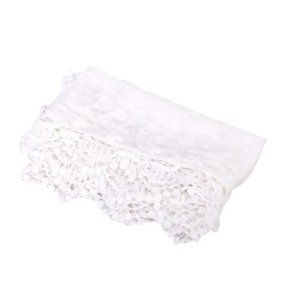 Bufanda de Encaje Bordada para Mujeres Blanca Embroidery Lace Scarf Dangerous Goods: Normal Goods Cross Body Shoulder Bag - 1