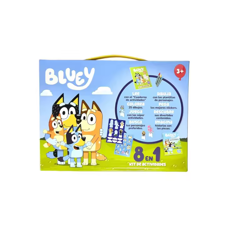 Bluey Maletín Kit de Actividades 8 en 1 para Niños - Entretenimiento Infantil - 1