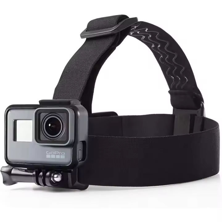 FGNS Soporte de Cabeza para GoPro/cámara de acción, Correa de Cabeza para Actioncam, Compatible con GoPro APEMAN, SJCAM, AKASO, VicTsing, DBPOWER, Xiaomi Yi y más cámaras de acción deportivas - 1