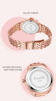 Reloj De Cuarzo Para Mujer POshi Marca Lujosa Con Fecha Y Manos Luminosas Acero Inoxidable Resistente Al Agua Reloj De Moda Para Mujer - details 11
