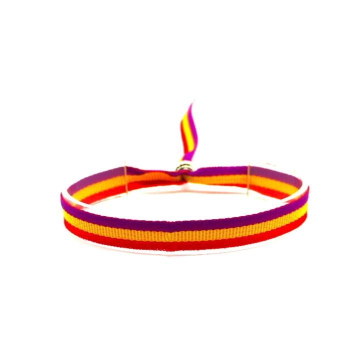 Pulsera Cierre Metalico Ajustable Unisex Hombre y Mujer Regulable Bandera Republicana Republica