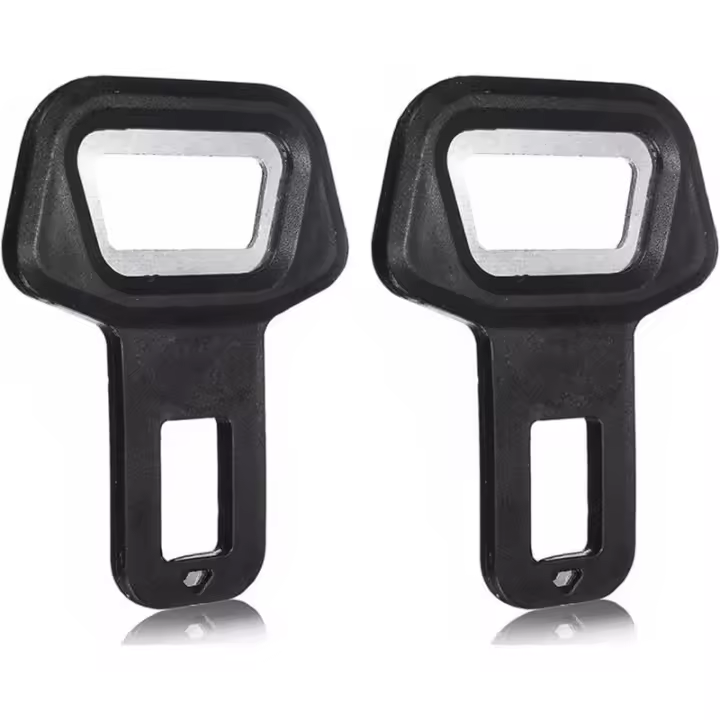 Hebilla de cinturón de seguridad de 2 piezas con abridor de botellas, conector de cinturón de seguridad para todas las marcas de automóviles, clip de hebilla de cinturón de automóvil negro - 1