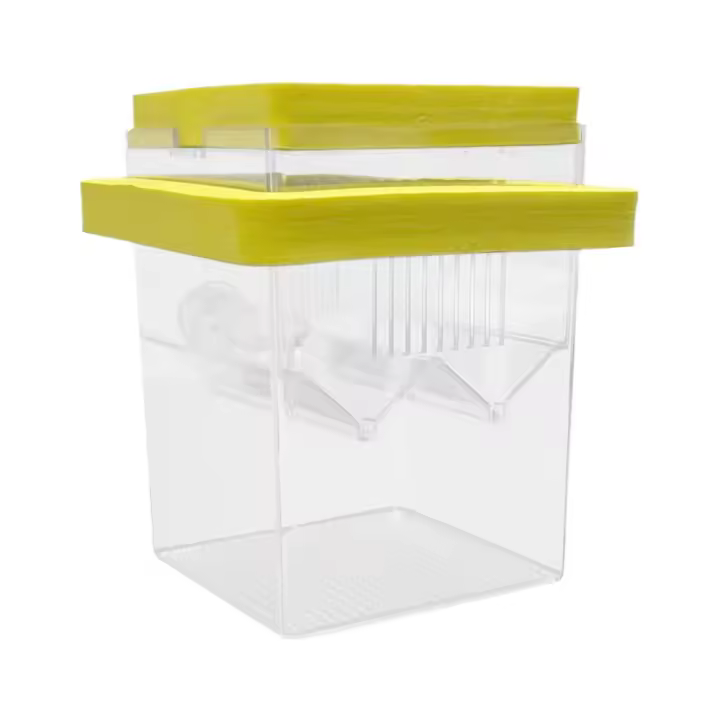 Caja De Cría De Peces Flotante Incubador De Acuario Con Ventosas Para Guppys Y Bettas Caja De Aislamiento Para Amantes De Los Peces Material Plástico - 1