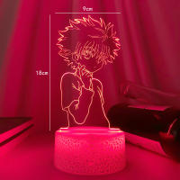 Lámpara Nocturna LED 3D Anime Hunter X Hunter Killua Decorativa Para Dormitorio Regalo De Cumpleaños Luz Nocturna Acrílica Cute - details 10