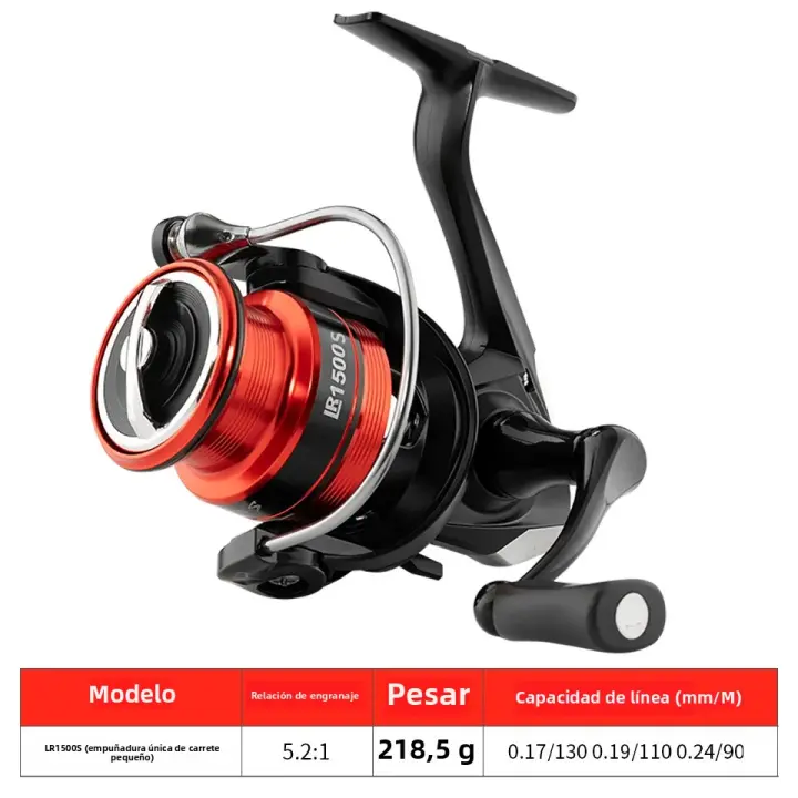 Reel De Pesca LINNHUE LR1500 2500 1000-4000 Con Engranaje Doble Y Embozo Profundo Y Suave Metal Accesorio De Pesca - 1
