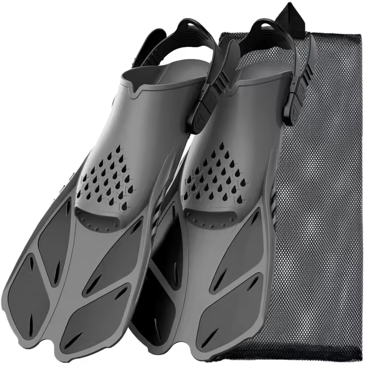 Aletas De Natación Ajustables Para Adultos Y Mujeres Zapatos De Escuba Diving De Silicona Con Hebilla Abierta Tamaño Viaje - 1