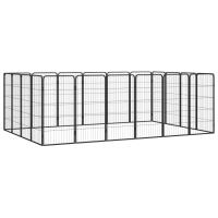 vidaXL Jaula Perros Acero Recubierto Polvo Negro Puerta Cachorro Dimensiones 50x50x100cm (4 paneles),  150x50x100cm (8 paneles),  200x100x100cm (12 paneles) y mas - details 2