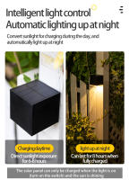 Lámpara De Pared Solar Exterior Impermeable Ilumina Jardín Casa Decoración Exterior Luz Caliente O Fría Moderna - details 7