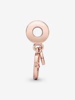 Rosa de 14 K Pandora - Charm Colgante de árbol Genealógico brillantemente-Baño de Oro - details 1