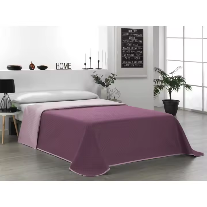 VALENTIA HOME Colcha Bouti Reversible Bicolor Rombo | Cama 90/105/135/150/180 CM | Ideal Todas Estaciones - 1