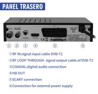 Nueva Version 2024 Español TDT GRABADOR Decodificador  TV DVB-T T2 H265 HEVC FTA Full HD PVR, USB, HDMI, SCART, Sintonizador de TV Digital Terrestre, Receptor Digital de Alta definición Full HD 1080p HD JN 821T2 TV Graba en HD - details 5
