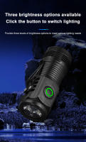 Nueva Linterna Táctica Ultra Potente Con 3 LEDs Recargable Por USB Torcha LED De Alta Potencia Con Imán Lámpara De Mano Mini - details 11