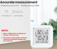 Sensor De Temperatura Y Humedad WIFI Tuya Para Hogar Inteligente Compatibilidad Con Alexa Y Google Assistant Medidor De Temperatura Y Humedad Preciso Rango 0℃~60℃ Y 0% RH~99% RH - details 5