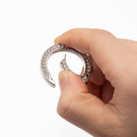 5pcs Anillos Redondos De Metal Con Cierre De Resorte Para Llavero DIY Accesorios De Joyería Abalorios Clavija De Apertura Para Bolso Y Llaves - details 3