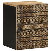 vidaXL Armario colgante baño madera maciza mango negro 38x33,5x48 cm - details 0