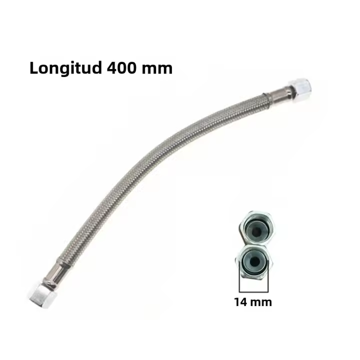 Tubo De Admisión De Compresor De Aire 400mm Válvula De Control De Aire 14/16/19mm Tubo De Acero Inoxidable Plata Para Conectar Sin Aceite Nueva - 1