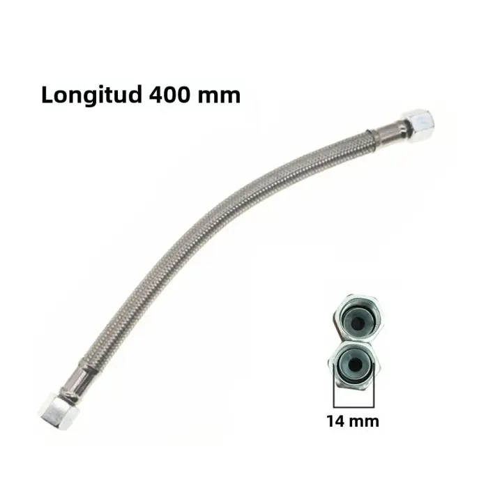 Tubo De Admisión De Compresor De Aire 400mm Válvula De Control De Aire 14/16/19mm Tubo De Acero Inoxidable Plata Para Conectar Sin Aceite Nueva - 1