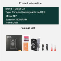 Taladro De Uñas Recargable 35000RPM Con Batería Inalámbrica Para Manicura Y Pedicura Arte De Uñas Máquina Profesional De Baja Ruido - details 9