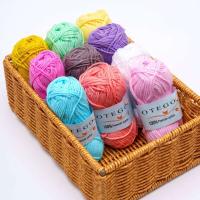 10-pack Cotton Yarn, Cotton Knitting, Crochet Yarn 49m/roll multicolor - details 1