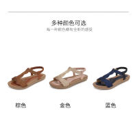 Nuevos zapatos de playa de alta gama de verano, ligeros, de lujo, a la moda, con diamantes de imitación, zapatos casuales para mujer, sandalias planas con banda elástica y punta con clip - details 2