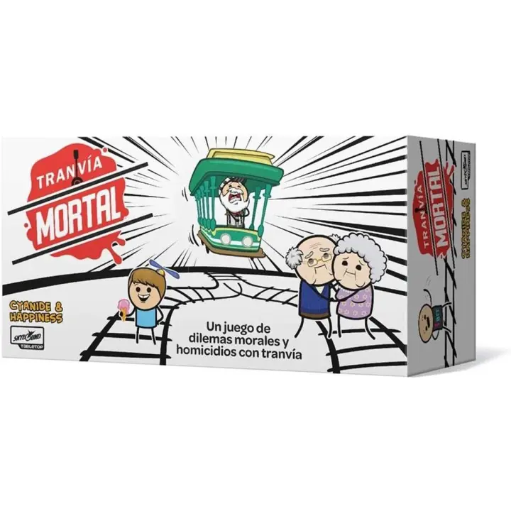 Asmodee - Tranvía Mortal Juego de Mesa - 3-13 Jugadores - 15 Minutos por Partida - 1