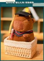 Muñeco De Peluche Capybara Con Disfraz De Graduado Regalo Commemorative Para Estudiantes Con Sombrero Doctoral Juguete De Algodón PP - details 8