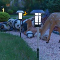 Lámpara Solar Exterior Con 8 LEDs Y Asesoria De Seguridad 3 En 1 Para Jardín Patio Escenario De Paisaje Luz De Mosquitos Resistente Al Agua - details 8