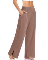 Pantalones De Yoga Para Mujer High Waist Leggings Anchos Casuales Verano Fitness Ejercicio Correr Jogging Deportivos Flares - details 8