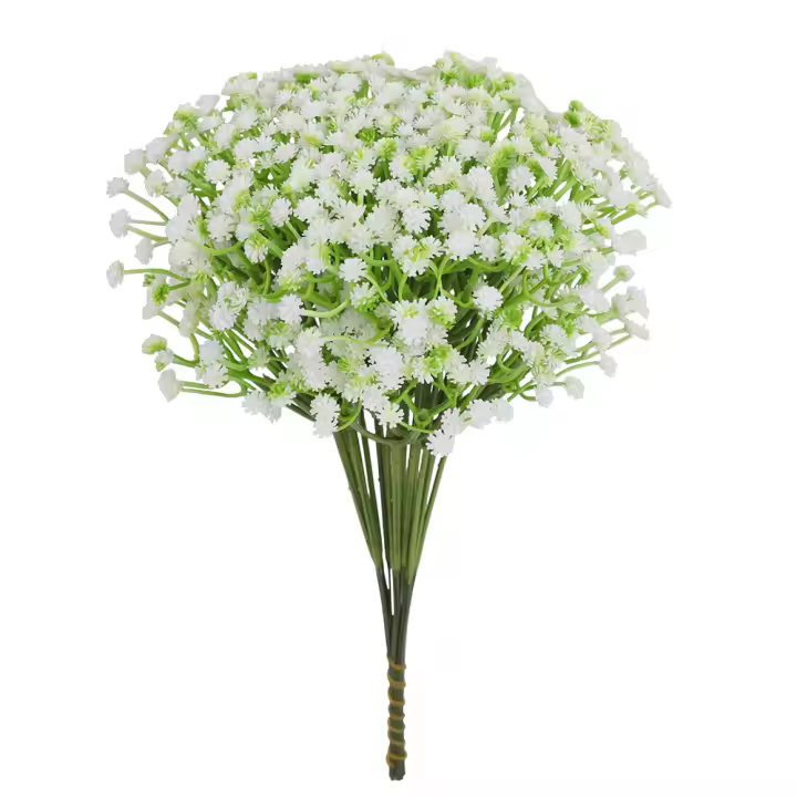 10pcs Flores De Bebé Artificial Gypsophila Para Boda Fiesta Decoración Del Hogar Accesorios Para La Novia Bouquet Falsas De Plástico - 1