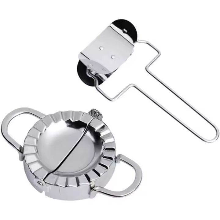 Conjunto de 2 moldes para hornear ravioles de acero inoxidable para pastelería y pasteles - 1