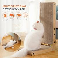 Tablero De Rasguñar Para Gatos En Forma L Accesorios Para Mascotas Protector De Muebles Juguete Arbolito Para Gatos - details 4