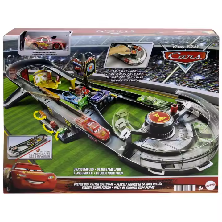 Cars Pista de Carreras Copa Pistón Mattel HPD81 Circuito para coches - 1