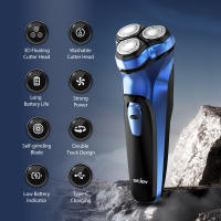Afeitadora Eléctrica Sejoy Para Hombres Recargable a Prueba De Agua Afeitadora Rotatoria Portátil Para Viajes Con Trimmer De Barba Regalo Ideal - details 0