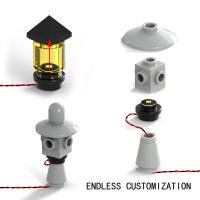 14PCS Bloques De Construcción Luz De Jardín Ambiente MOC Farol De Calle Iluminación De Paisaje Para Jardines Y Parques Juguete LED De Bloques De Ladrillo - details 0
